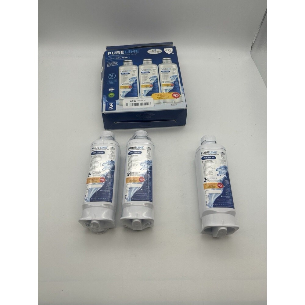 PureLine PL-4500 Refrigerator Water Filters Lot of 3 – 2 Sealed 1 Unsealed